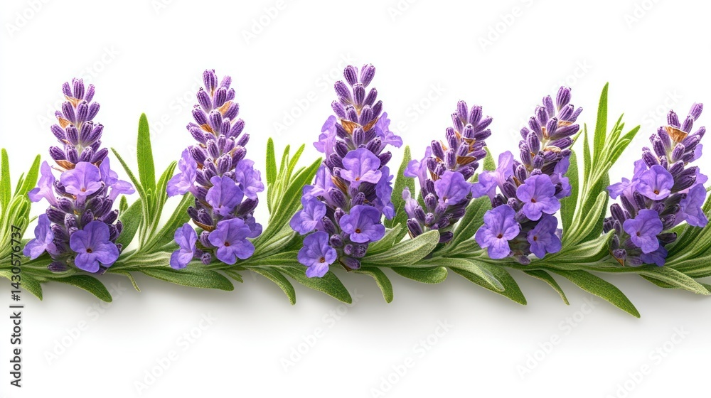 Fototapeta premium Lavender Border: A Breath of Purple Serenity