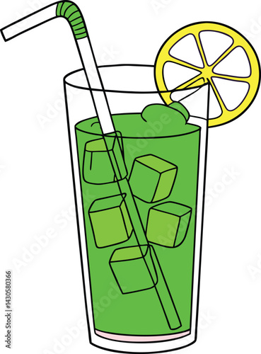 Alcohol drink, margarita cocktail, Champagne vector
