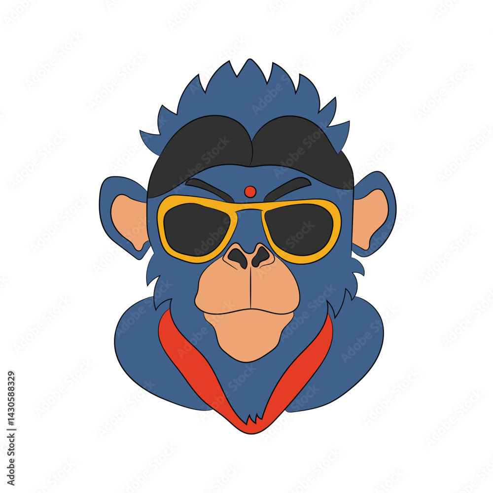 Fototapeta premium cartoon monkey animal character