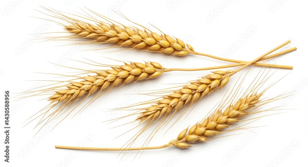 Wheat stalks isolated on white background Wheat stalks isolated on white background