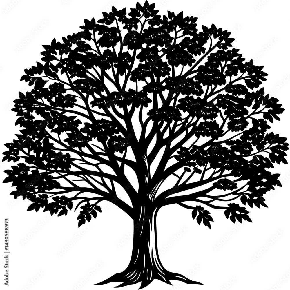 Obraz premium vector tree silhouette