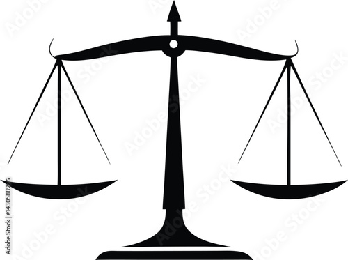Scale of justice vector, Law scale icon