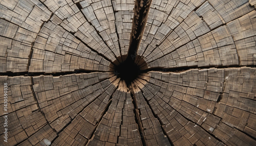 Fototapeta premium Exploring patterns in wood grain nature preserve close-up photography rustic environment unique perspective organic design