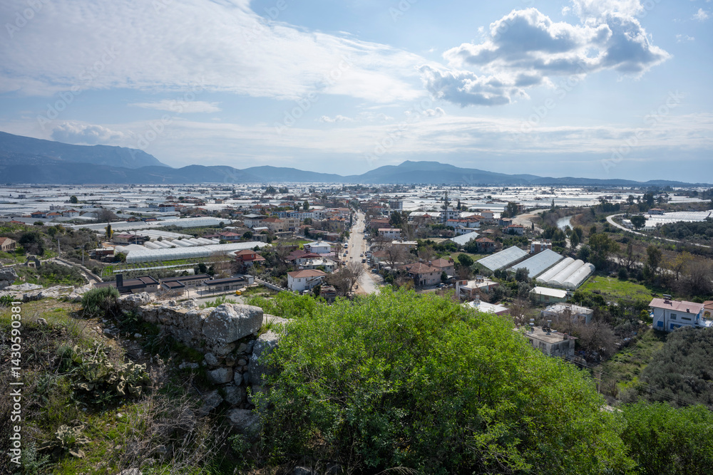 Obraz premium Xanthos or Xanthus Letoon which was the capital of Lycia, illustrates the blending of Lycian traditions and Hellenic influence, especially in its funerary art. The epigraphic inscriptions are crucial