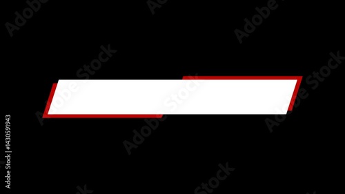 Animated Lower Third with Multi Directional Motion. Lower third bar with clean shapes sliding from top, bottom, and sides. Perfect for corporate videos, news titles, and online visuals.