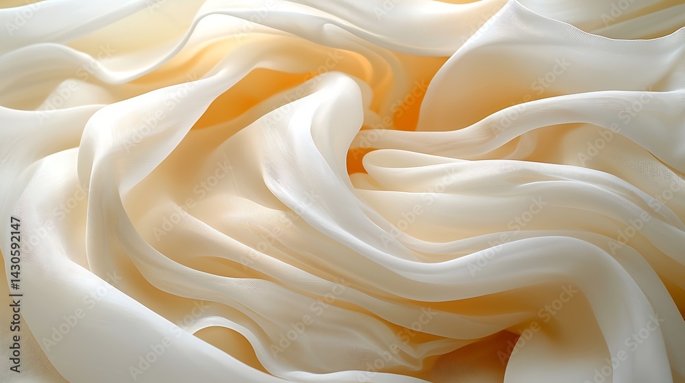 Obraz premium Soft, flowing fabric in a light beige hue