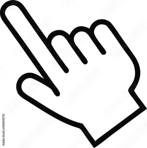 Hand Cursor Click Vector Icon. Precision and Interaction Simplified