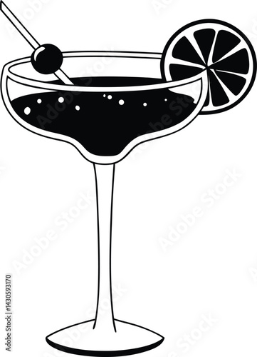 Alcohol drink, margarita cocktail, Champagne vector