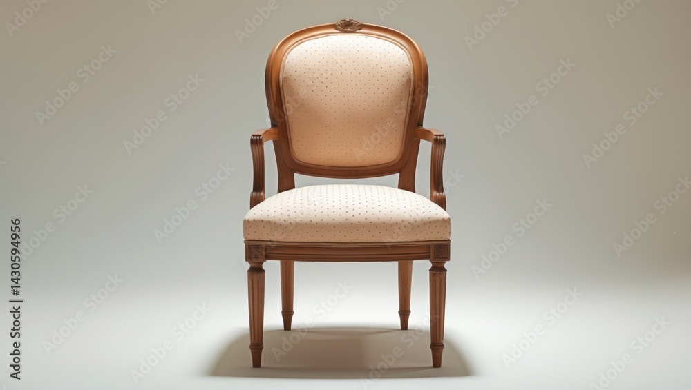 Isolated background with a comfortable wooden chair Isolated background with a comfortable wooden chair