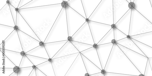A beautiful Chaotic abstract line seamless pattern .Technology black illustration . Connected lines with dots .graphic background dots with connections for your design, illustration