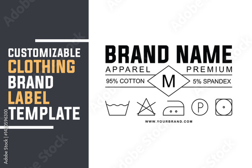 Custom Clothing Brand Neck Labels Apparel Size Tags