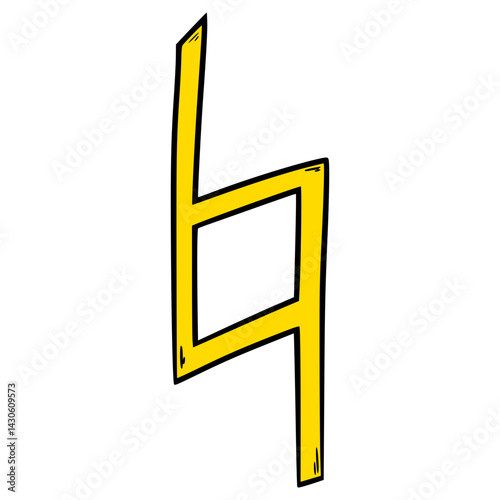 natural sign in music illustration hand drawn isolated vector
