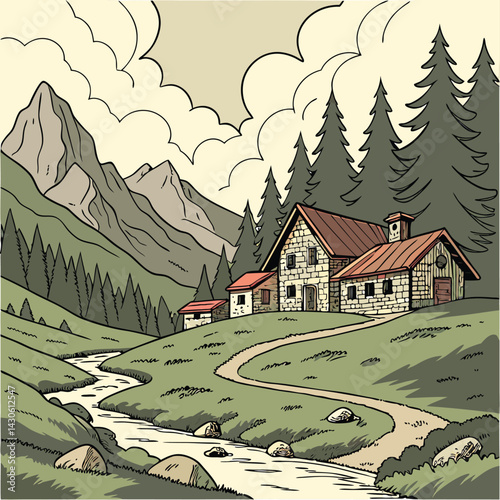 village in the mountains