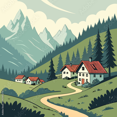 house in the mountains