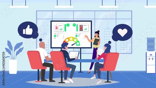 Business team works on strategic planning using charts and graphs in a conference room, representing collaboration and productivity

