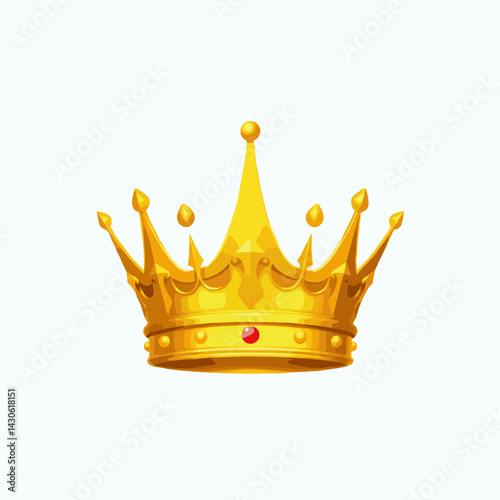 golden crown isolated on white