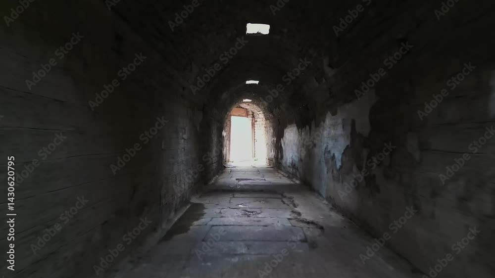 Underground vaulted tunnel beneath Asklepion ruins in Bergama, Turkey Underground vaulted tunnel beneath Asklepion ruins in Bergama, Turkey