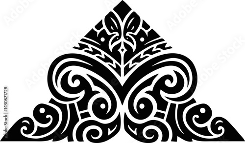 Maori Tribal Art Inspired Triangular Design