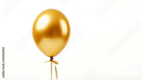 Golden Balloon: A gleaming golden balloon soars gracefully, a vibrant symbol of celebration, joy, and the lightness of aspiration. It's a vivid illustration of dreams taking flight.