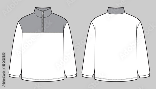 Mans half zipper fleece sweatshirt.