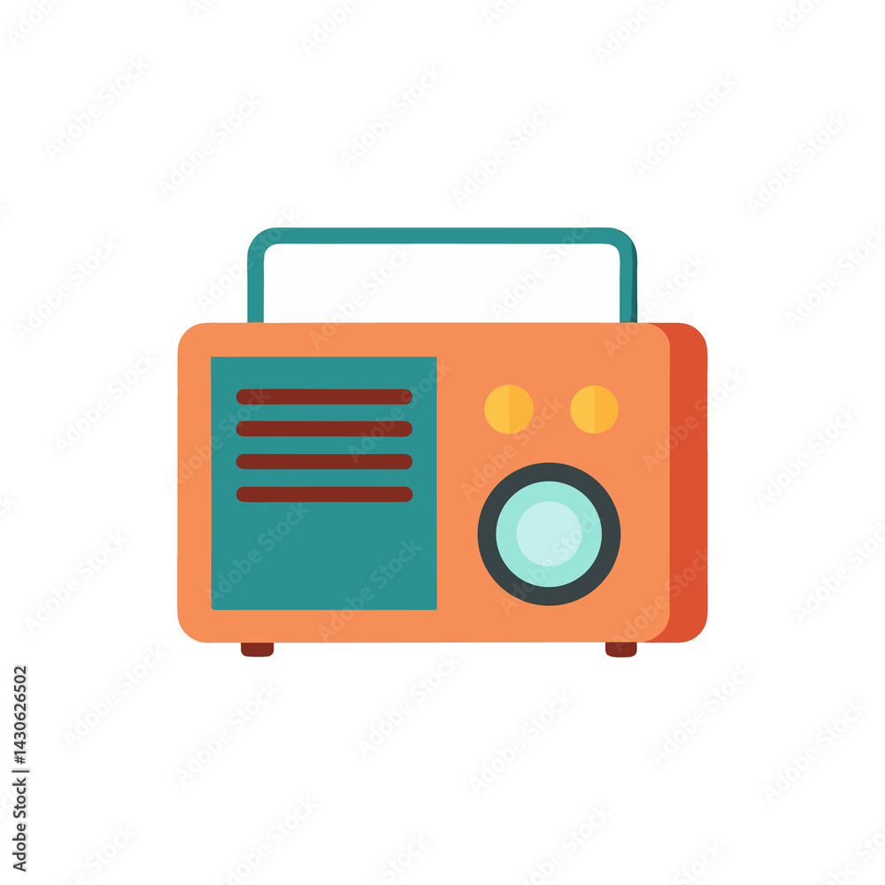 Retro Radio isolated on transparent background Retro Radio isolated on transparent background