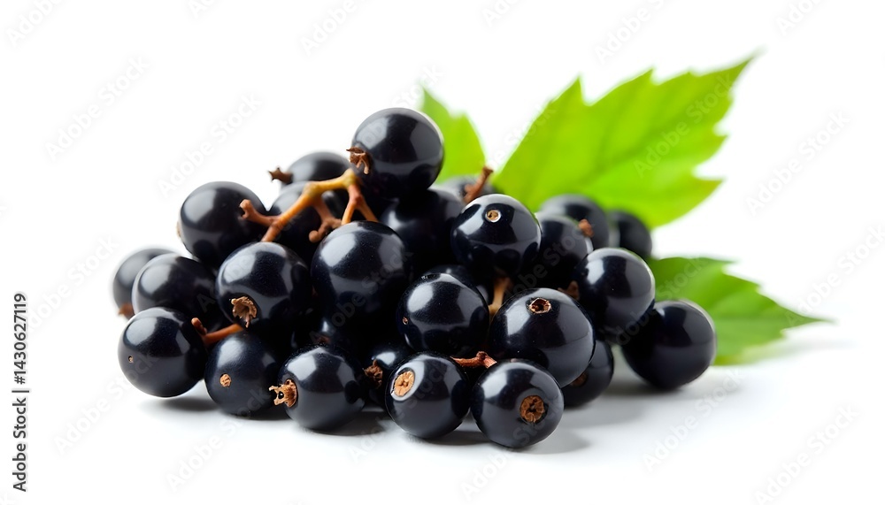 Black currant isolated on white background Black currant isolated on white background