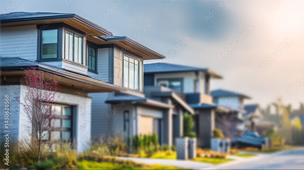 Modern suburban home with clean lines, bathed in soft daylight. Minimalist elegance in a quiet neighborhood setting.
Modern suburban home with clean lines, bathed in soft daylight. Minimalist elegance in a quiet neighborhood setting.