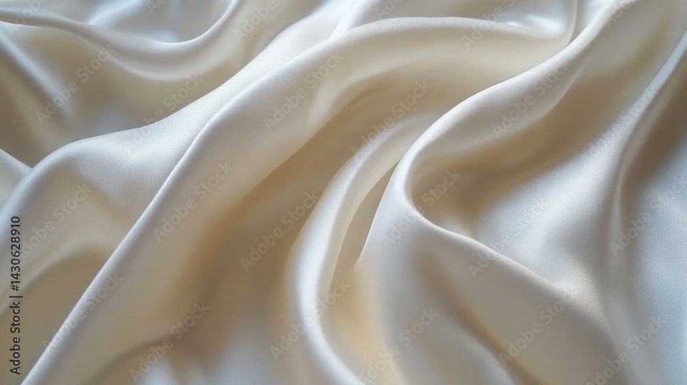 Fototapeta premium Smooth elegant white silk or satin luxury cloth texture as wedding background. Luxurious Christmas background or New Year background design