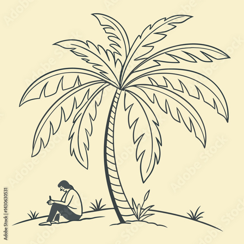 silhouette of a man in a hammock