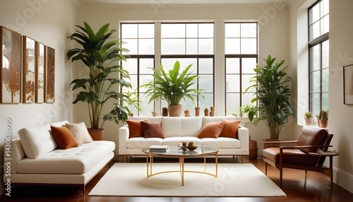 interior modern design room 3d