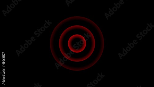 red light wave diffusion animation, alpha channel water drop wave splash wave neon water drop animation