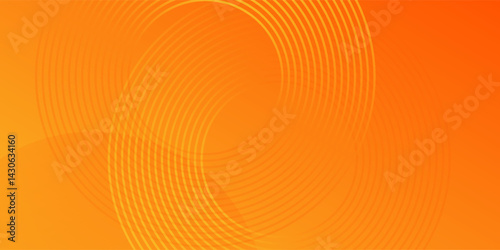 Abstract orange background with circles. Vector illustration moden gradient