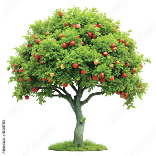 Apple tree Vactor illustration with white background 