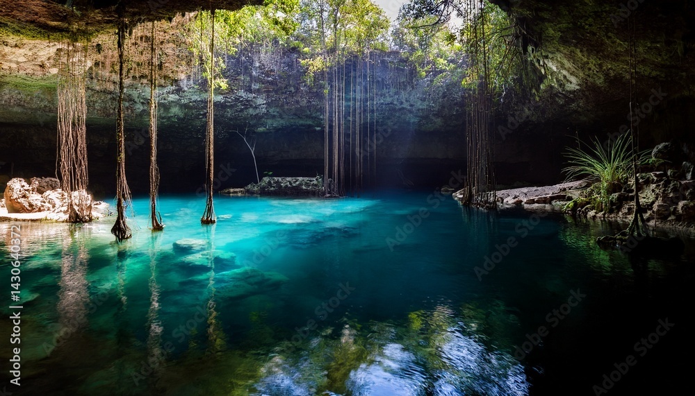 Naklejka premium fresh water at cenote