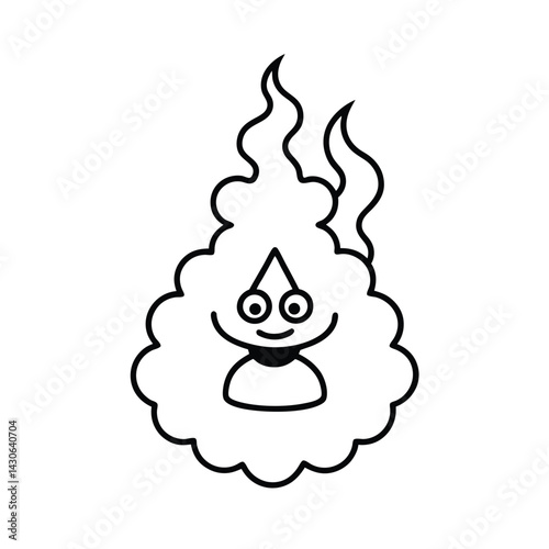 dheki with smoke