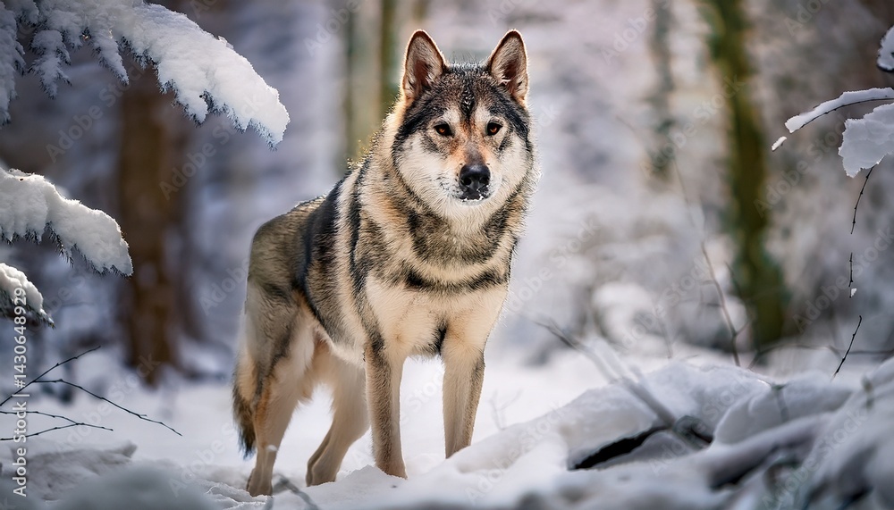 Naklejka premium siberian husky dog