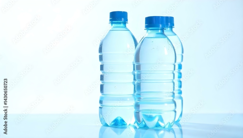 water bottles on white background water bottles on white background