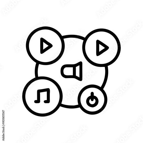 Music player control interface in minimalistic style  
