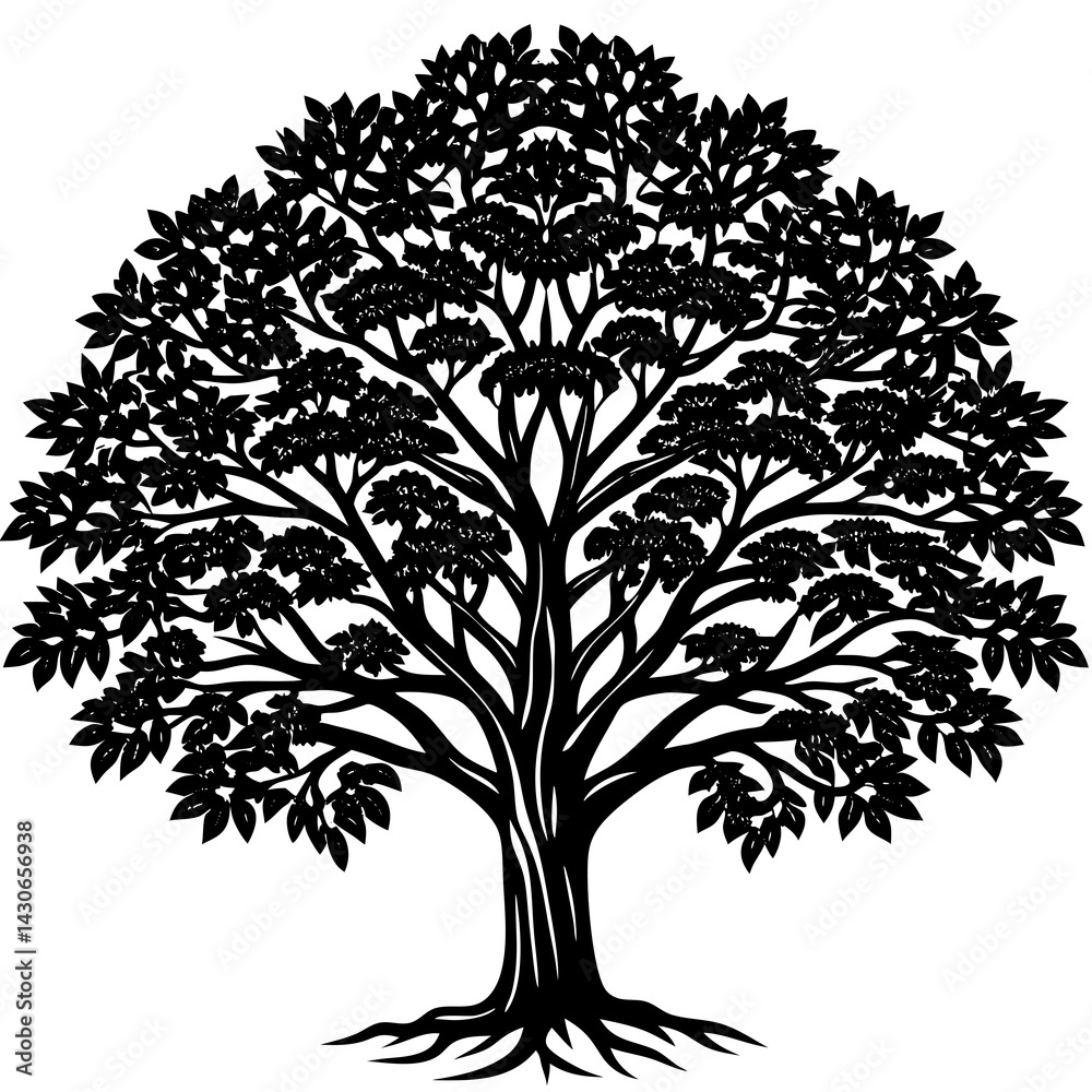 Obraz premium vector tree silhouette