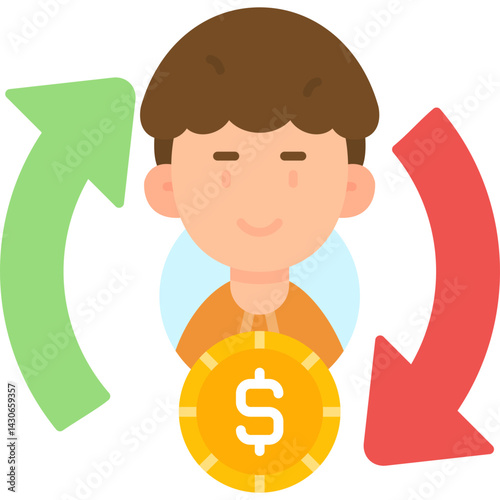 Currency Exchange Icon Vector Element