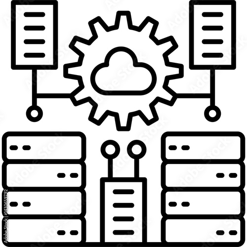 Cloud Computing Icon Vector Element