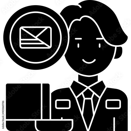 Work Mail Icon Vector Element