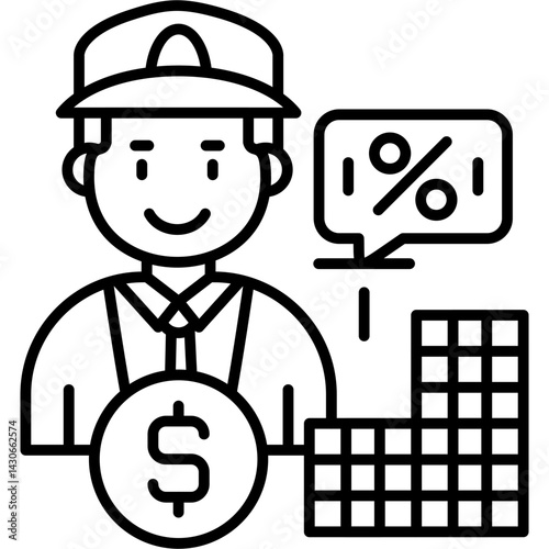 Commission Icon Vector Element