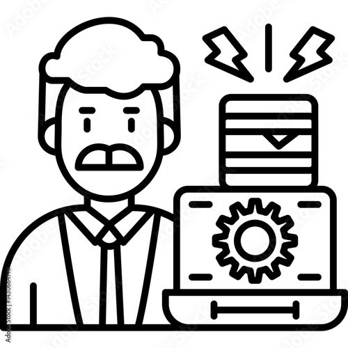 Overwork Icon Vector Element