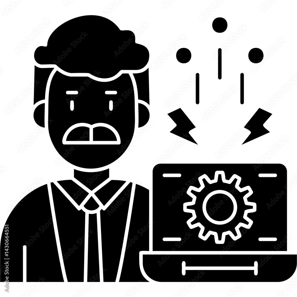 Stress Icon Vector Element Stress Icon Vector Element