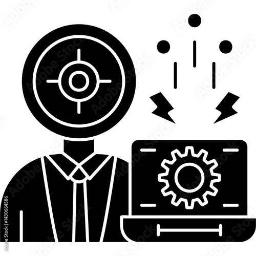 Hard Work Icon Vector Element