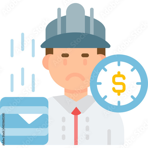 Overtime Icon Vector Element
