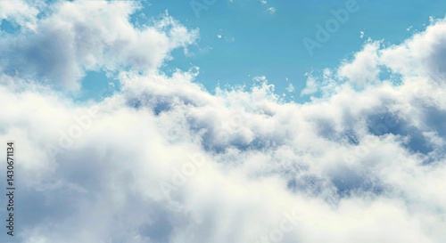 Serene Sky Background Dreamy Stylized Soft White Clouds Pale Blue Gentle Atmosphere Peaceful Cloud Formation