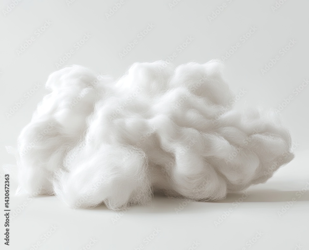Fluffy white textile pile Fluffy white textile pile