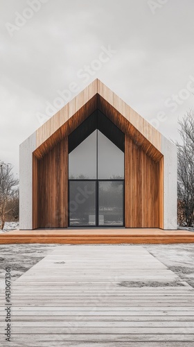 Minimalist wooden house